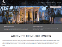 Tablet Screenshot of melrosemansion.com